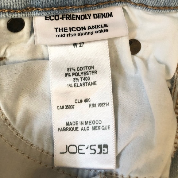 Joe's The Icon Ankle Skinny Jean Light Wash 27 - Picture 10 of 11